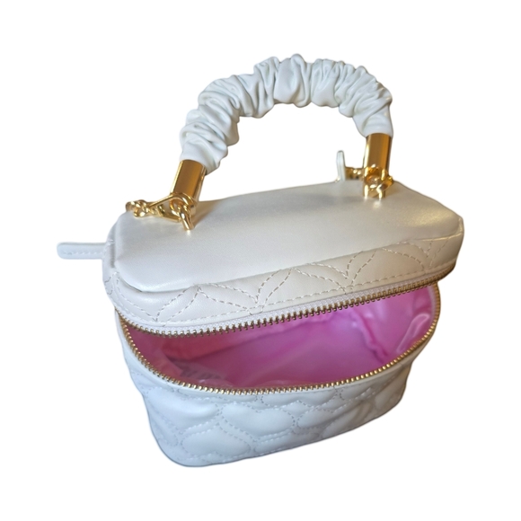 CLAIRE'S Quilted Hearts Dual Strap Crossbody Bag NWT. - Picture 6 of 8